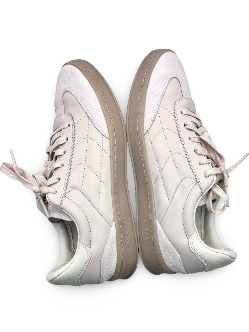 Cole Haan GrandSeries Leather Suede Sneakers Beige Gray Low Top Size 8 - Picture 7 of 11